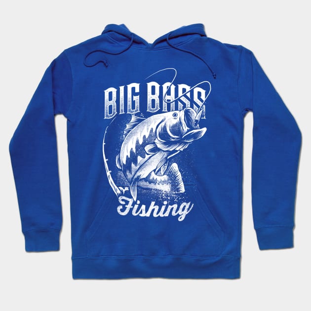 Big Bass Fishing Hoodie by damzu